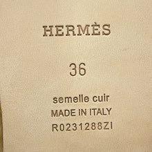 Load image into Gallery viewer, HERMES Oran Sandals Beige Argile Sheepskin Size 36

