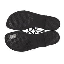 Load image into Gallery viewer, HERMES Mykonos Sandals Black Rubber Size 36
