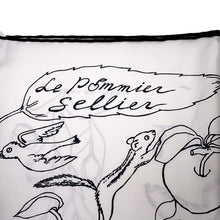 Load image into Gallery viewer, HERMES Carre Le Pommier Sellier Size 90 Black/White Silk100%

