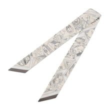 将图像加载到图库查看器中，HERMES Twilly Fauve Stamp Enthusiast Parchement/Graphite/Gray Silk100%
