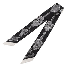将图像加载到图库查看器中，HERMES Twilly Merveilleuse Lantern Black/White Silk100%
