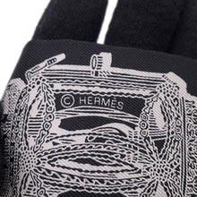 将图像加载到图库查看器中，HERMES Twilly Merveilleuse Lantern Black/White Silk100%
