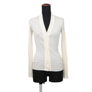 HERMES cardigan Size 36 Ivory6E2735DG Cashmere70% Silk30%