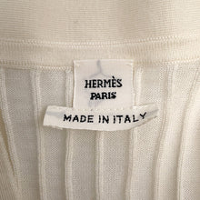 Load image into Gallery viewer, HERMES cardigan Size 36 Ivory6E2735DG Cashmere70% Silk30%
