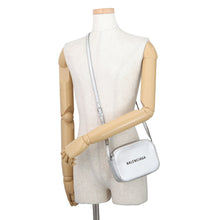 Load image into Gallery viewer, BALENCIAGA Everyday Camera Bag Shoulder Bag Silver55237200R2N1460 Leather Size XS
