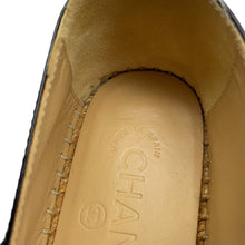 将图像加载到图库查看器中，CHANEL CC Logo espadrilles Black/SilverG29762 Patent Leather Raffia Size 37
