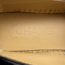 将图像加载到图库查看器中，CHANEL CC Logo espadrilles Black/SilverG29762 Patent Leather Raffia Size 37
