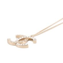 将图像加载到图库查看器中，CHANEL CC Logo Necklace Gold/Transparent Gold Plated Rhinestone
