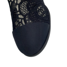 Load image into Gallery viewer, CHANEL Embroidery Grosgrain short boots BlackG45519-B15907-94305 race Size 371/2

