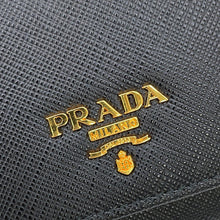 Load image into Gallery viewer, PRADA Bifold WalletNagazai Cloth Black1MH132_QWA_F0002 Saffiano LeatherLeather
