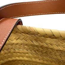 将图像加载到图库查看器中，LOEWE Basket Bag Natural/Orange/BrownA223S92X01 Raffia Leather Size Medium
