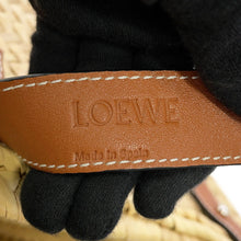 将图像加载到图库查看器中，LOEWE Basket Bag Natural/Orange/BrownA223S92X01 Raffia Leather Size Medium
