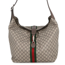 将图像加载到图库查看器中，GUCCI Jackie 1961 GG Supreme One Shoulder Bag Beige/Brown758684 FACIP 8747 GG Supreme Leather Size Medium
