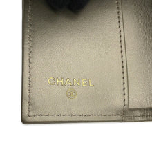 Load image into Gallery viewer, CHANEL CC Logo Small Flap Wallet Light GoldAP4655 MetalicCaviar Leather
