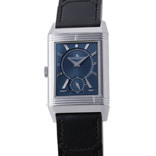 Load image into Gallery viewer, JAEGER-LE COULTRE Reverso Tribute Duo Small Seconds H42.9mmxW25.5mm Stainless Steel Leather White/Blue DialQ3908410
