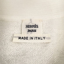 Load image into Gallery viewer, HERMES Félonerie Long Sleeve Cardigan Size 36 WhiteH6E2732D8TL Rayon88% Nylon9% Polyurethane3%
