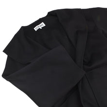 将图像加载到图库查看器中，LOEWE Anagram Patch Gown Coat Size M BlackS2291340PA Wool80% Cashmere20% Leather
