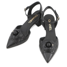 Load image into Gallery viewer, CHANEL Camellia Pumps BlackG38365 Lambskin Size 36C
