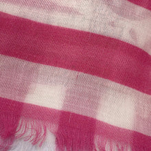 Load image into Gallery viewer, CHANEL CC Logo Large Stole Pink/White Cashmere100%
