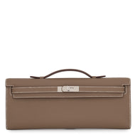 HERMES Kelly cut Etoupe Swift Leather