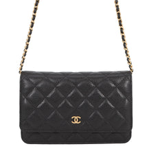 Load image into Gallery viewer, CHANEL Matelasse Classic Chain Wallet BlackAP0250 Caviar Leather
