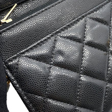 将图像加载到图库查看器中，CHANEL Matelasse Chain wallet Black Caviar Leather
