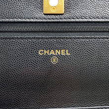 将图像加载到图库查看器中，CHANEL Matelasse Chain wallet Black Caviar Leather
