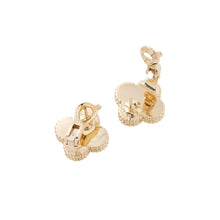 将图像加载到图库查看器中，Van Cleef &amp; Arpels Vintage Alhambra Guilloched EarringsVCARP3JL00 18K Yellow Gold
