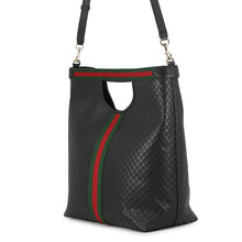 将图像加载到图库查看器中，GUCCI Ophidia Gillio Large Tote Bag Black/Green/Red865452 GGEmbossed Leather
