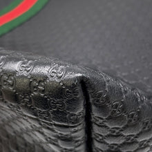 将图像加载到图库查看器中，GUCCI Ophidia Gillio Large Tote Bag Black/Green/Red865452 GGEmbossed Leather
