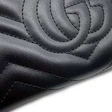 将图像加载到图库查看器中，GUCCI GG Marmont Chain wallet Black474575 Leather
