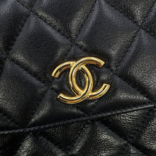 Load image into Gallery viewer, CHANEL Matelasse Half Moon Phone Holder Chain Shoulder Bag BlackAP3367-B12912-94305 Shiny Aged Calf Leather

