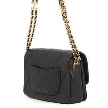 将图像加载到图库查看器中，CHANEL Matelasse Single Flap Chain Logo Shoulder Bag BlackAS4862 B16572 Lambskin
