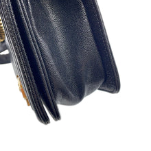 将图像加载到图库查看器中，CHANEL Boy Chanel V Stitch BlackA67085 Caviar Leather Size Small
