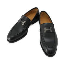 Load image into Gallery viewer, HERMES Mocassins Honore BlackH232903ZA02395 Calf Leather Size 40
