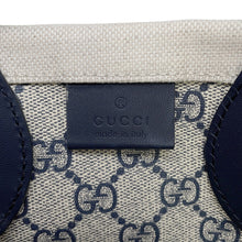 Load image into Gallery viewer, GUCCI Printed Logo Tote Bag Beige/Navy772144 Canvas Leather
