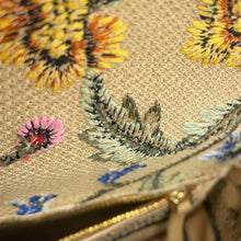 将图像加载到图库查看器中，Dior Lady D-Lite Floral 2WAY Handbag Beige/Multicolor Raffia Canvas Size Medium
