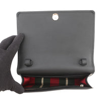 将图像加载到图库查看器中，GUCCI GG Emblem Shoulder Wallet Beige/Black820688 PVC/Leather
