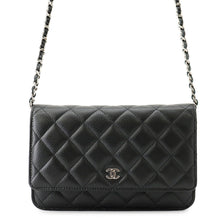 Load image into Gallery viewer, CHANEL Classic Matelasse Chain Wallet BlackAP0250-Y01588-C3906 Caviar Leather

