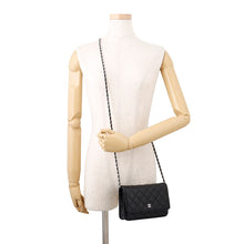 Load image into Gallery viewer, CHANEL Classic Matelasse Chain Wallet BlackAP0250-Y01588-C3906 Caviar Leather
