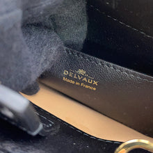 将图像加载到图库查看器中，Delvaux Tanpeito Crush BlackAA0646BQS099ZDO Calf Leather Size Small
