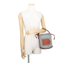 将图像加载到图库查看器中，Delvaux Bread Handbag Brown/Gray Felt Leather Size Mini
