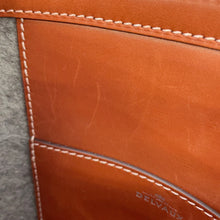 将图像加载到图库查看器中，Delvaux Bread Handbag Brown/Gray Felt Leather Size Mini
