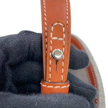 将图像加载到图库查看器中，Delvaux Bread Handbag Brown/Gray Felt Leather Size Mini
