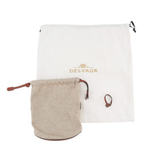 将图像加载到图库查看器中，Delvaux Bread Handbag Brown/Gray Felt Leather Size Mini
