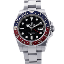 Load image into Gallery viewer, ROLEX GMT MasterII W40mm Stainless Steel Black Dial126710BLRO
