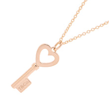 Load image into Gallery viewer, TIFFANY&amp;Co. Heart key Necklace 18K Pink Gold
