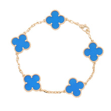 Load image into Gallery viewer, Van Cleef &amp; Arpels Vintage Alhambra Bracelet 5 motifsVCARP34900 18K Yellow Gold
