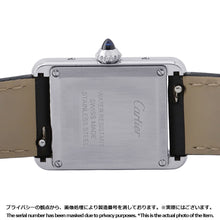 将图像加载到图库查看器中，CARTIER Tank mast SM H29.5mm×W22mm Stainless Steel Leather Silver DialWSTA0042
