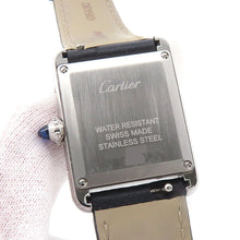 将图像加载到图库查看器中，CARTIER Tank mast SM H29.5mm×W22mm Stainless Steel Leather Silver DialWSTA0042
